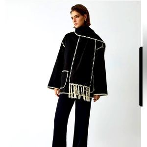 NWT - Commense Trim Jacket with Matching Scarf